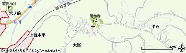 福島県田村郡三春町上舞木大峯25周辺の地図