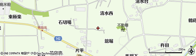 福島県郡山市片平町（清水西）周辺の地図