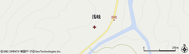 福島県三島町（大沼郡）浅岐（西居平）周辺の地図