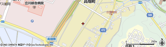 新潟県長岡市高畑町周辺の地図