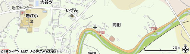 福島県三春町（田村郡）上舞木（向田）周辺の地図