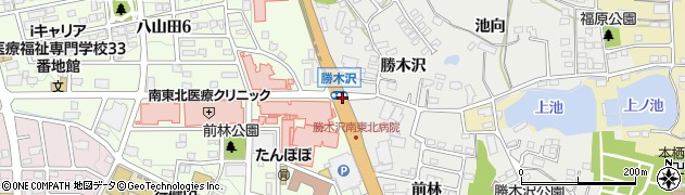 勝木沢周辺の地図