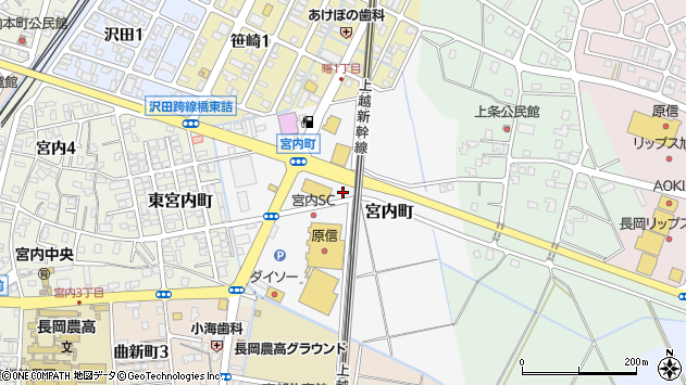 〒940-1155 新潟県長岡市宮内町の地図