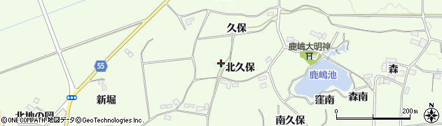 福島県郡山市片平町（北久保）周辺の地図