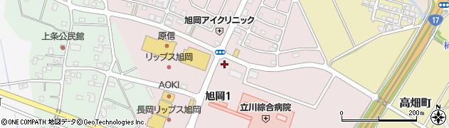 新潟県長岡市旭岡周辺の地図