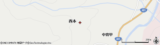福島県会津美里町（大沼郡）西本周辺の地図