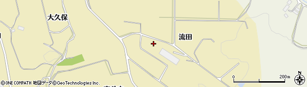 福島県三春町（田村郡）鷹巣（流田）周辺の地図