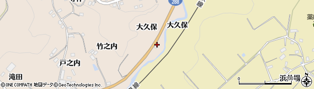福島県三春町（田村郡）山田（大久保）周辺の地図