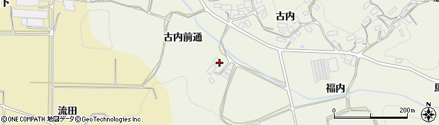 福島県三春町（田村郡）貝山（古内前通）周辺の地図