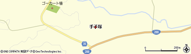 福島県双葉町（双葉郡）山田（手子塚）周辺の地図