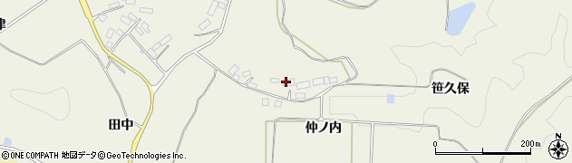 福島県田村郡三春町込木仲ノ内周辺の地図