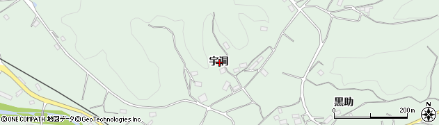 福島県田村市船引町今泉宇洞周辺の地図
