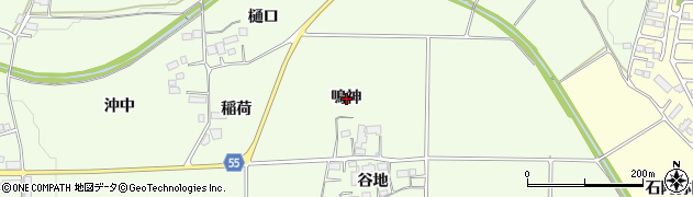 福島県郡山市片平町（鳴神）周辺の地図