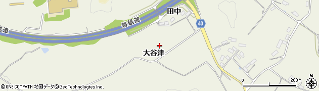 福島県三春町（田村郡）貝山（大谷津）周辺の地図