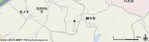 福島県三春町（田村郡）込木（柳ケ作）周辺の地図