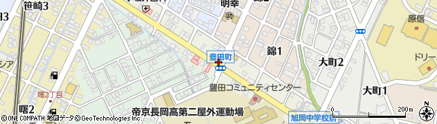 新潟県長岡市豊田町周辺の地図