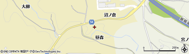 福島県三春町（田村郡）鷹巣（昼森）周辺の地図