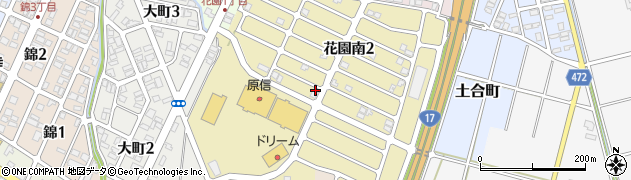 新潟県長岡市花園南周辺の地図