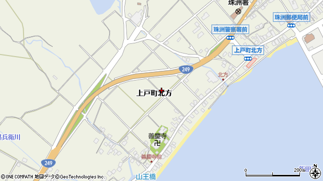 〒927-1215 石川県珠洲市上戸町北方の地図