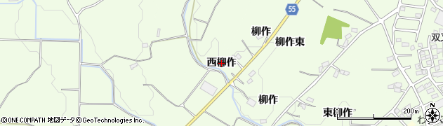 福島県郡山市片平町（西柳作）周辺の地図