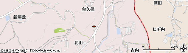 福島県郡山市西田町根木屋（鬼久保）周辺の地図