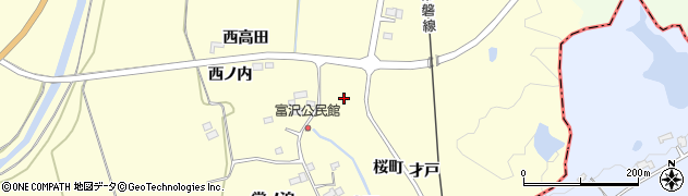 福島県双葉町（双葉郡）山田（桜町）周辺の地図
