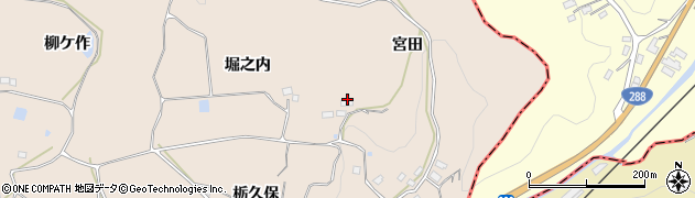 福島県三春町（田村郡）山田（堀之内）周辺の地図
