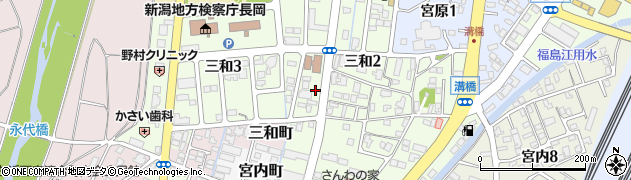 新潟県長岡市三和周辺の地図