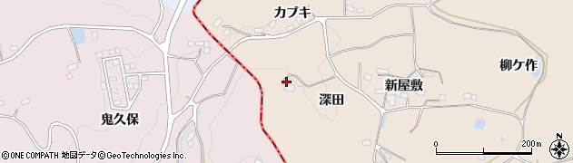 福島県三春町（田村郡）山田（深田）周辺の地図