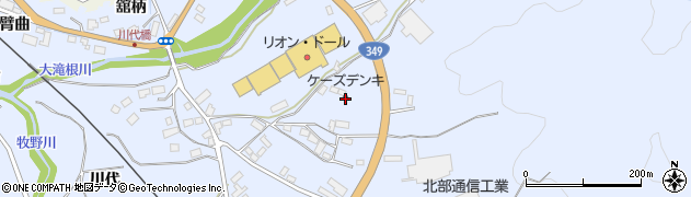 ケーズデンキ船引店周辺の地図