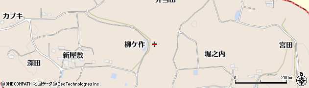 福島県三春町（田村郡）山田（柳ケ作）周辺の地図