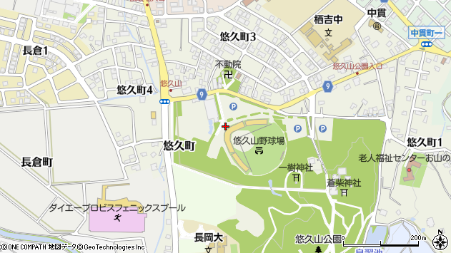〒940-0827 新潟県長岡市悠久町の地図