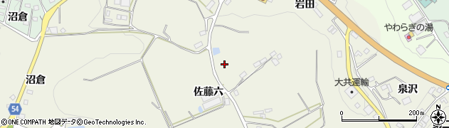 福島県三春町（田村郡）貝山（佐藤六）周辺の地図