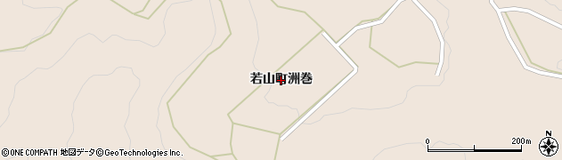 石川県珠洲市若山町（洲巻）周辺の地図