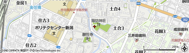 新潟県長岡市土合周辺の地図