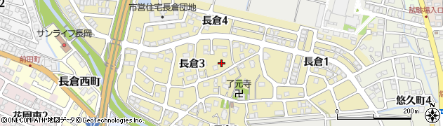 新潟県長岡市長倉周辺の地図