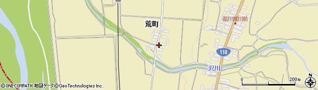 福島県会津若松市門田町大字面川（荒町）周辺の地図
