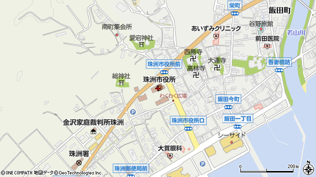 〒927-1200 石川県珠洲市（以下に掲載がない場合）の地図