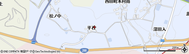 福島県郡山市西田町木村（平石）周辺の地図