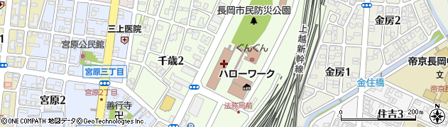 新潟県長岡市千歳周辺の地図