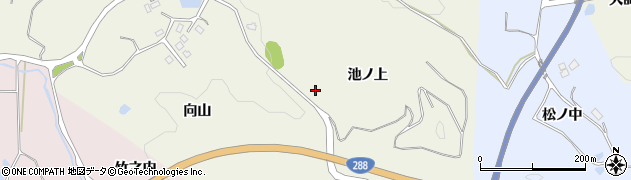 福島県郡山市西田町芹沢（池ノ上）周辺の地図