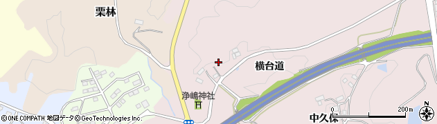福島県田村郡三春町芹ケ沢横台道周辺の地図