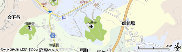 天沢寺周辺の地図