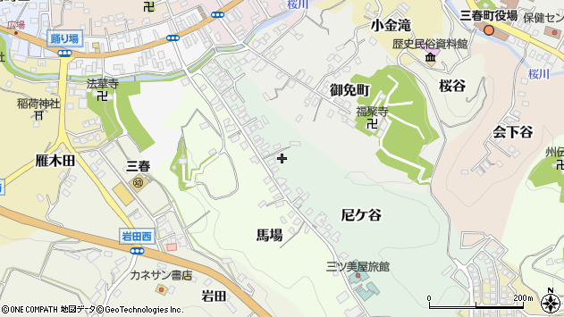 〒963-7745 福島県田村郡三春町尼ケ谷の地図