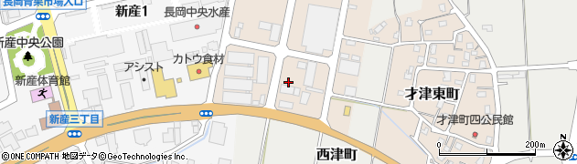 新潟県長岡市新産東町54周辺の地図