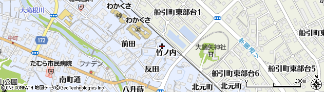 福島県田村市船引町船引（竹ノ内）周辺の地図