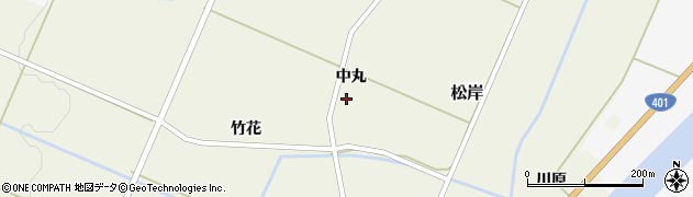 福島県会津美里町（大沼郡）松岸（中丸）周辺の地図