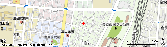 新潟県長岡市千歳3丁目周辺の地図
