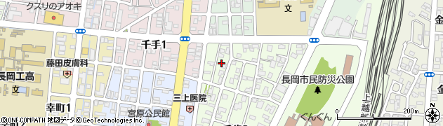新潟県長岡市千歳3丁目9周辺の地図