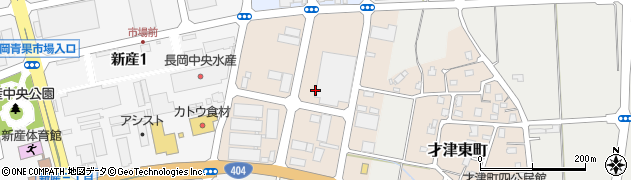 新潟県長岡市新産東町周辺の地図